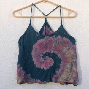 Tie dye boxy crop top